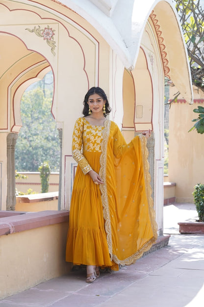 Readymade Anarkali  Gown with Dupatta