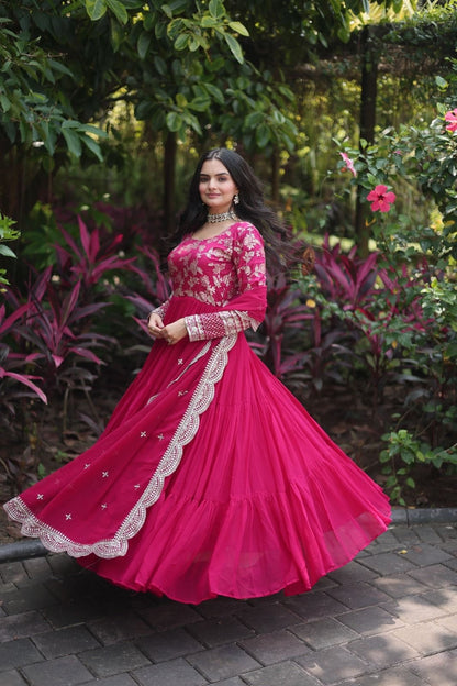 Readymade Anarkali Gown with Duptta