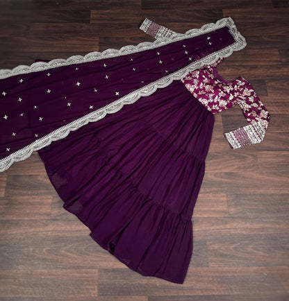 Readymade Anarkali Gown with Duptta