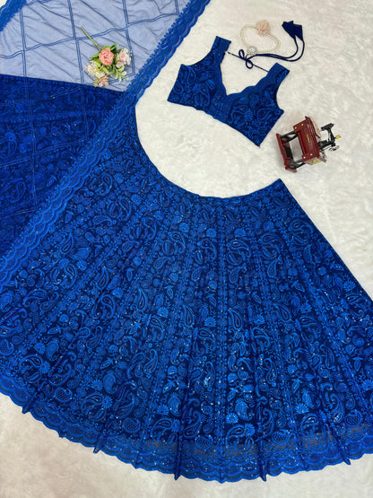 Celebrity Designer Bollywood inspired AlayaF Blue Lehenga for Bridesmaids