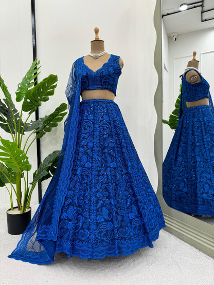 Celebrity Designer Bollywood inspired AlayaF Blue Lehenga for Bridesmaids