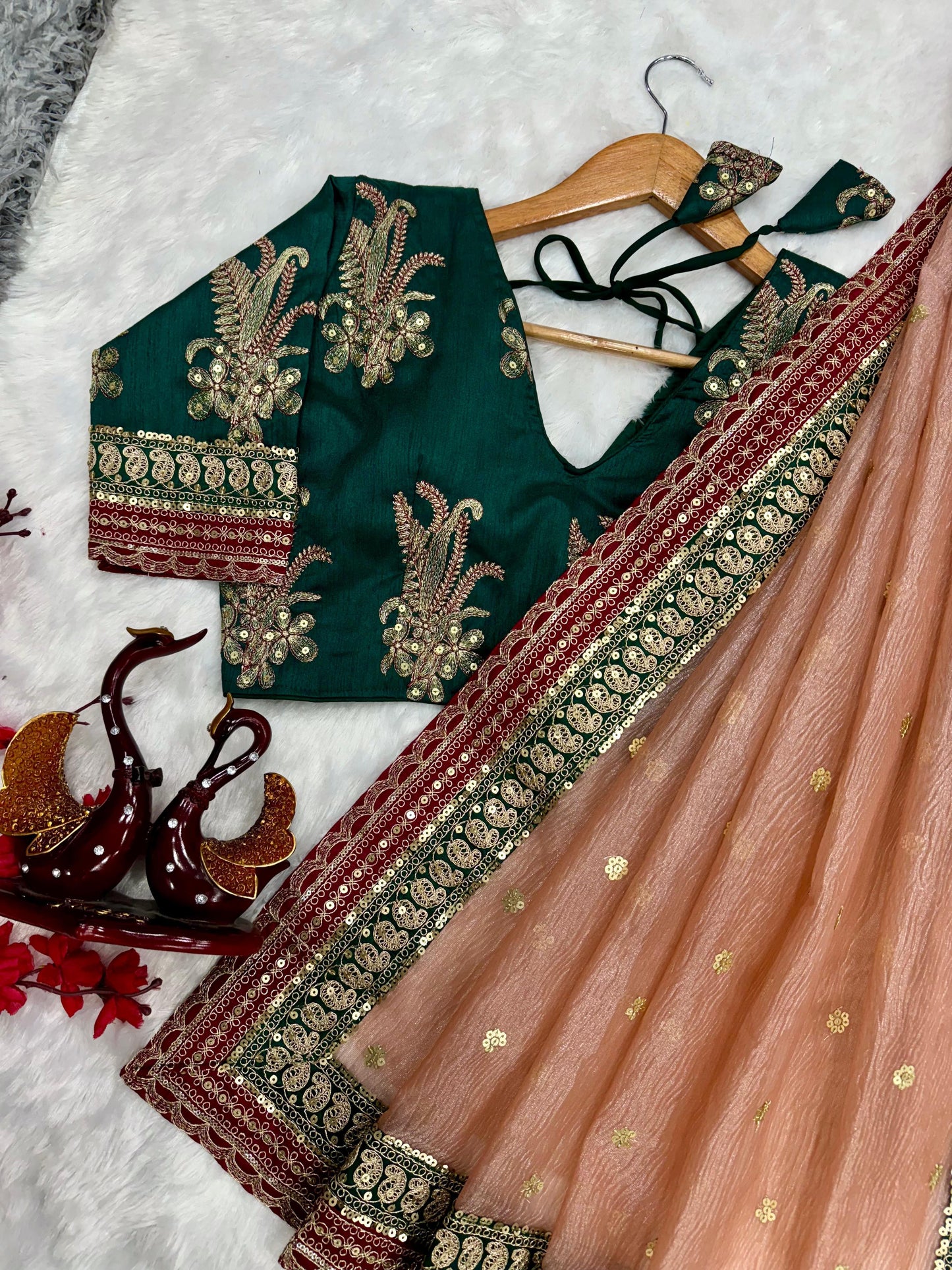 Sabyasachi Inspired Designer Saree and Blouse for Wedding and Party