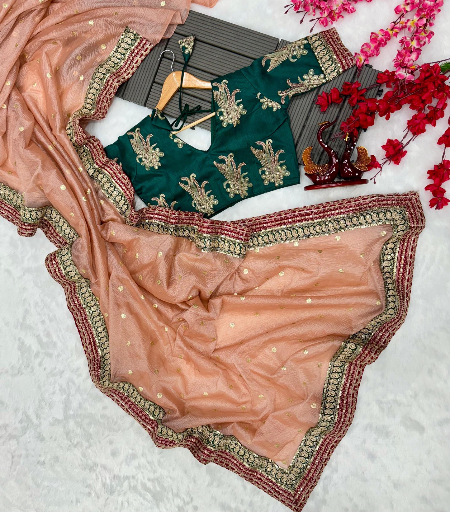 Sabyasachi Inspired Designer Saree and Blouse for Wedding and Party