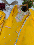 Readymade Yellow Sharara set for Haldi and Wedding Function