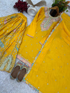 Readymade Yellow Sharara set for Haldi and Wedding Function