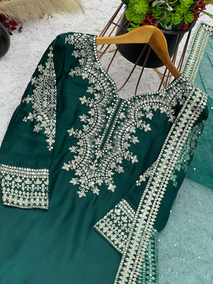 Celebrity Divyanka Tripathi Inspired Green Sharara set