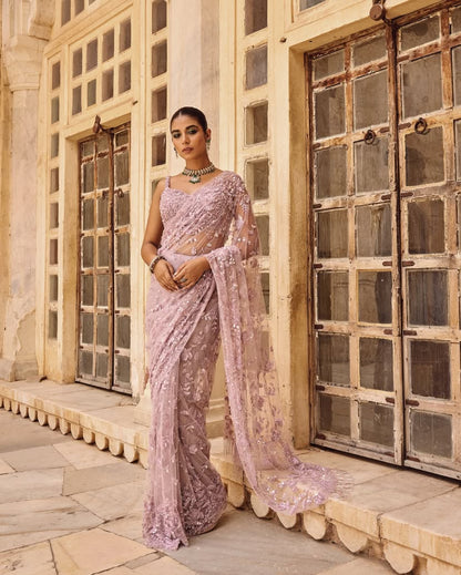 Partywear Bollywood style Net saree for wedding