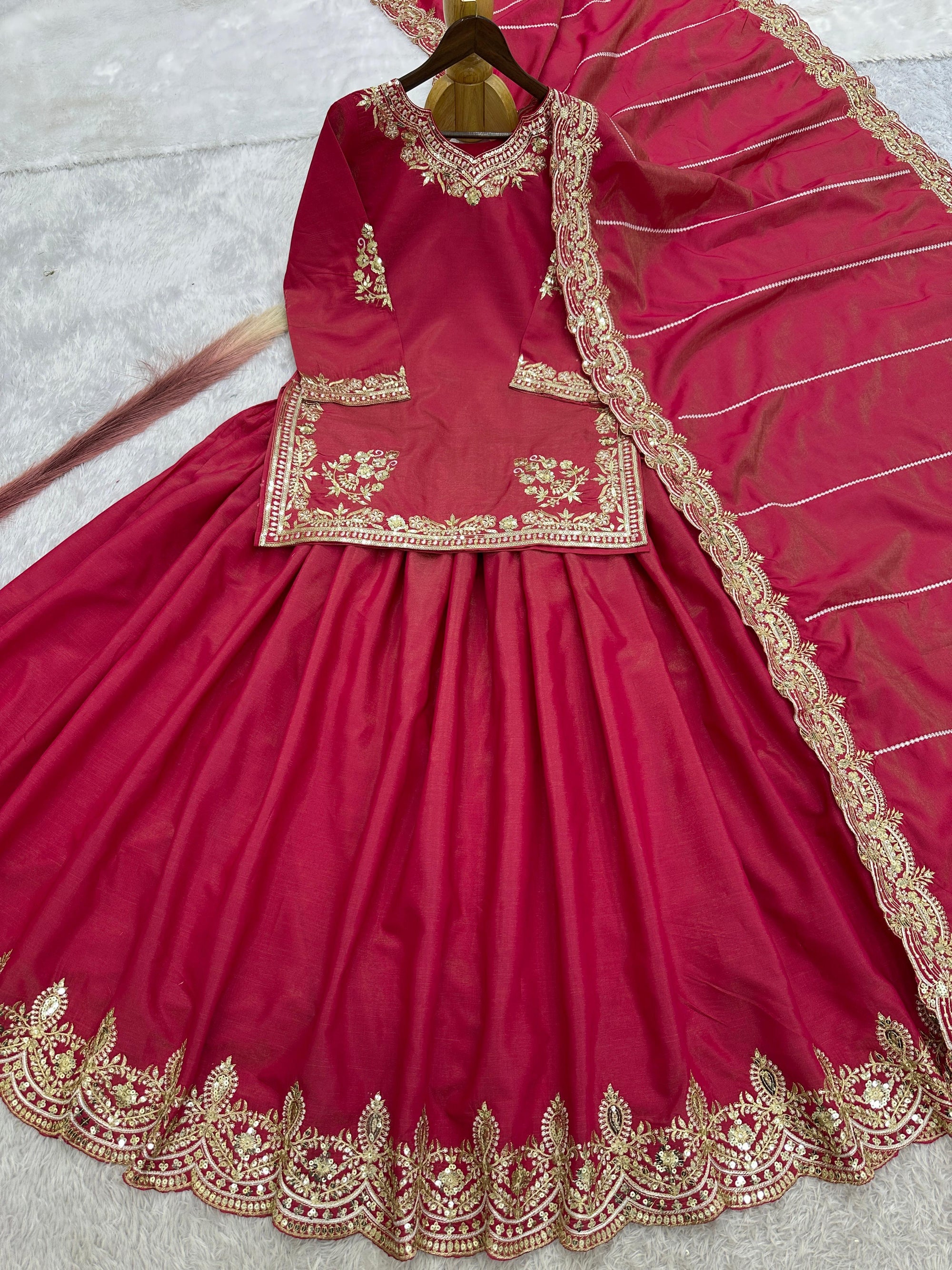 Designer Royal Kurti with lehenga set for party and wedding wear