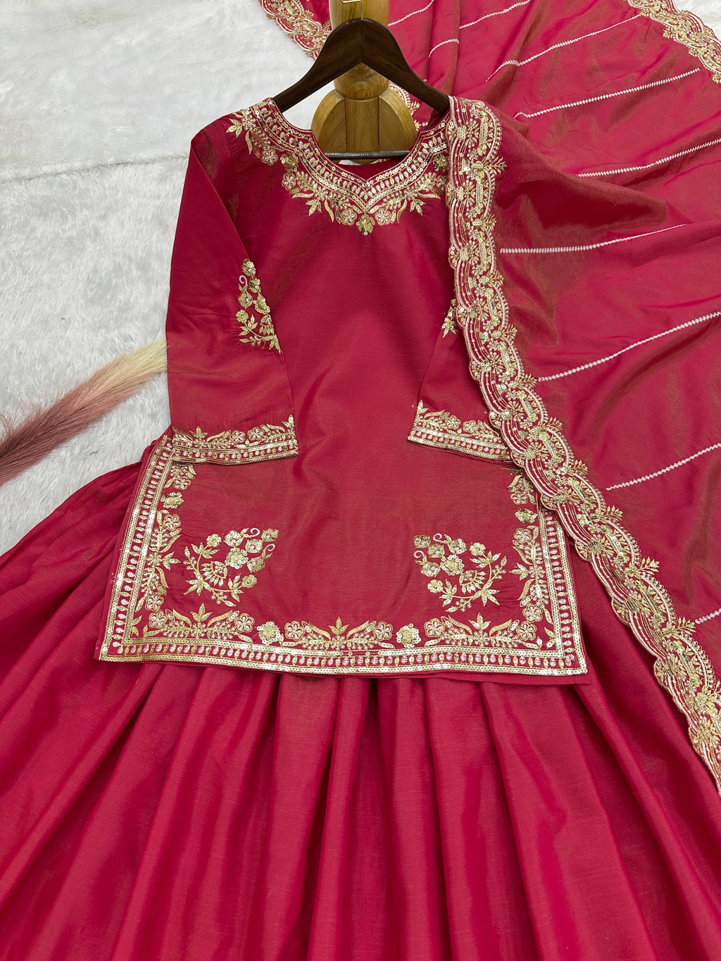 Designer Royal Kurti with lehenga set for party and wedding wear