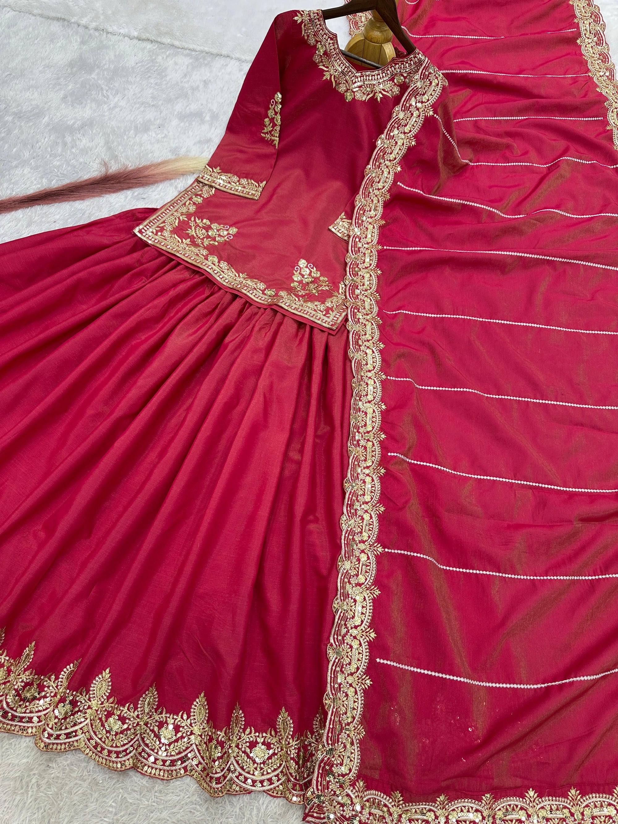 Designer Royal Kurti with lehenga set for party and wedding wear