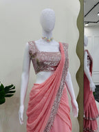 Ruffle  Lehenga Saree for wedding wear