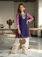 Kareena inspired full stitched Chanderi kurta set