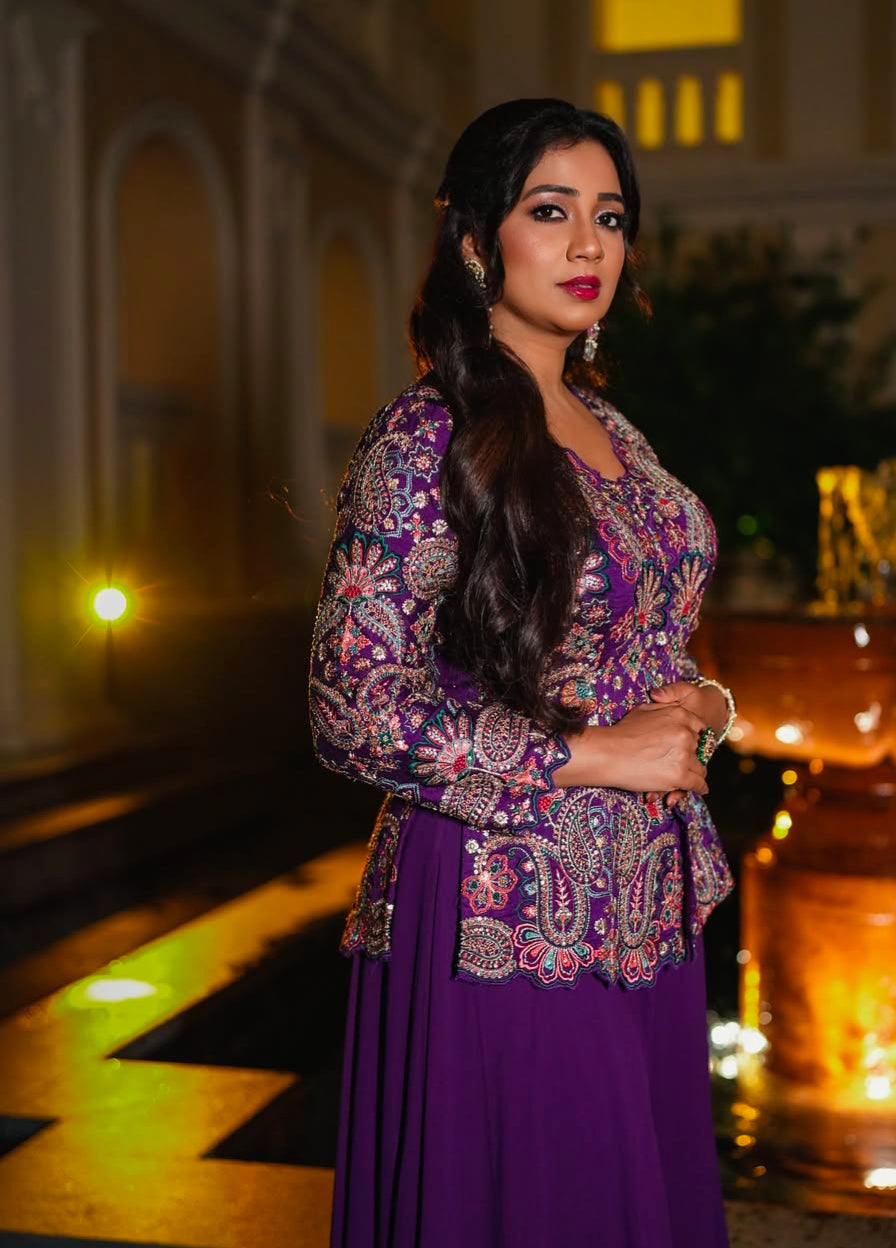 Shreya Ghoshal inspired bollywood style Fully Stitched Partywear Set