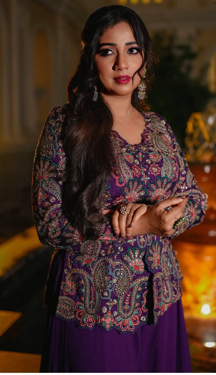 Shreya Ghoshal inspired bollywood style Fully Stitched Partywear Set