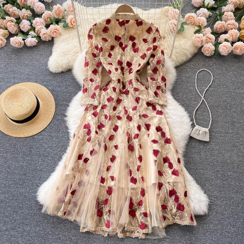 Nina Retro Embroidery Dress - 24th Spoke