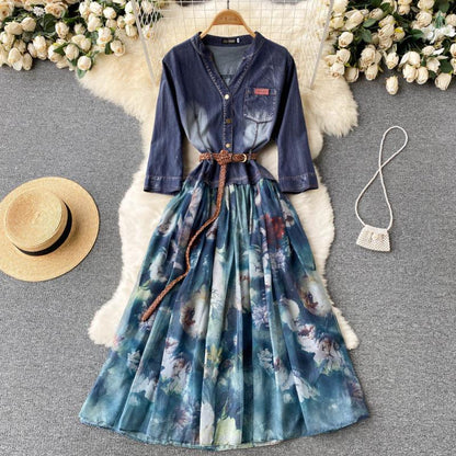 Vanessa Summer Denim Dress - 24th Spoke