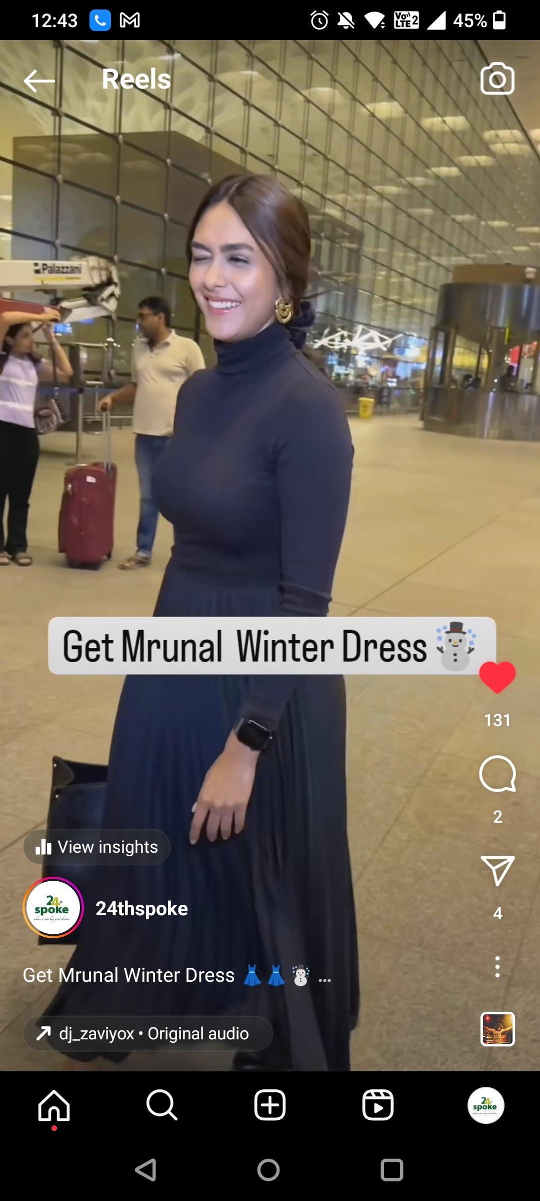 Mrunal Thakur Winter Dress - 24th Spoke