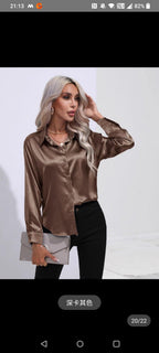 Angelina Jolie Satin Shirt - 24th Spoke