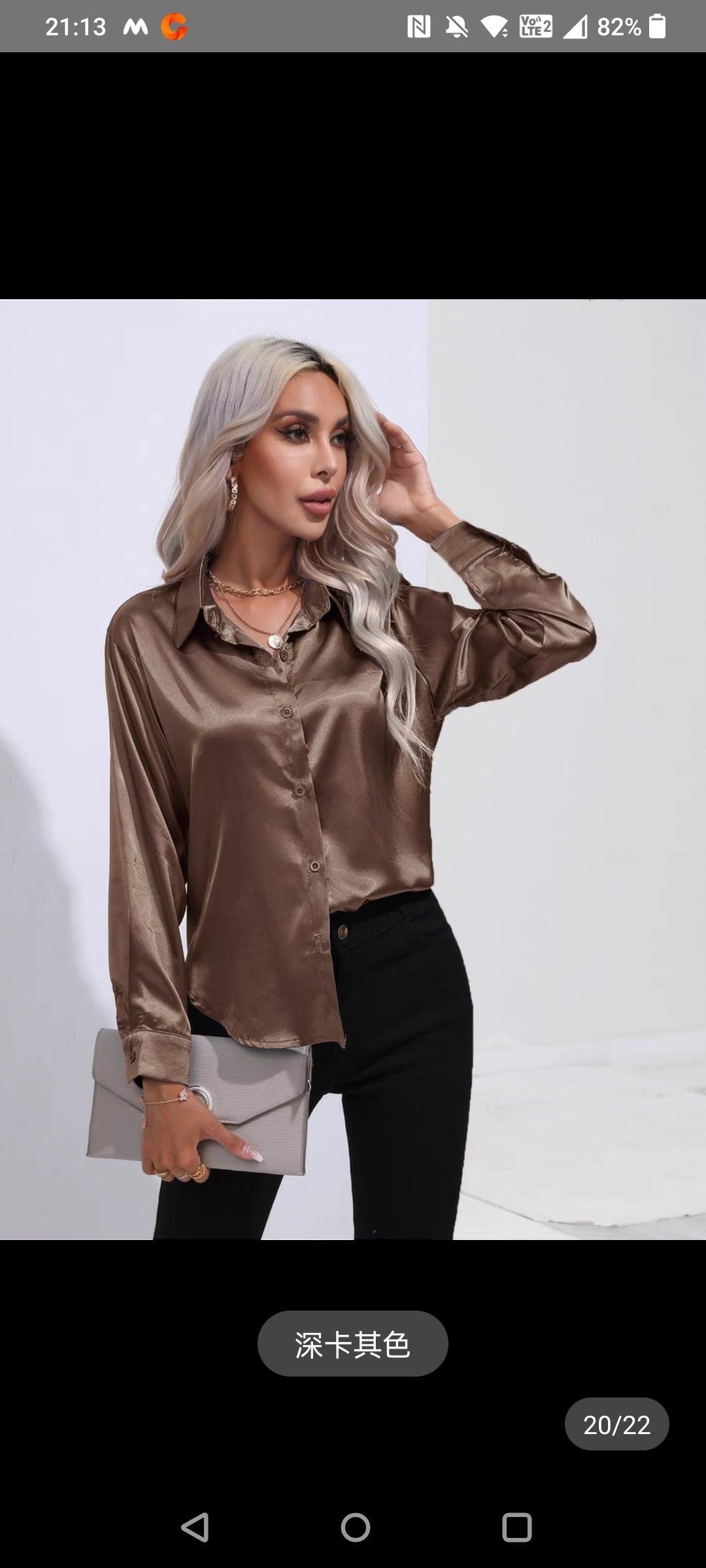 Angelina Jolie Satin Shirt - 24th Spoke