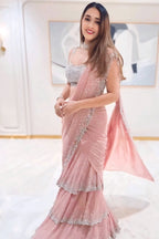 Ruffle  Lehenga Saree for wedding wear