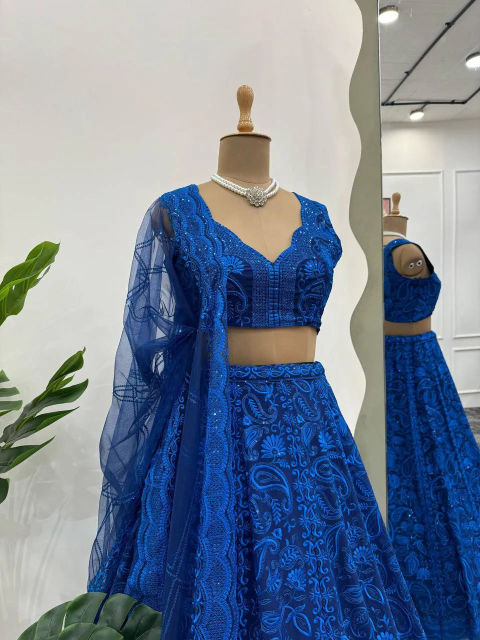 Celebrity Designer Bollywood inspired AlayaF Blue Lehenga for Bridesmaids