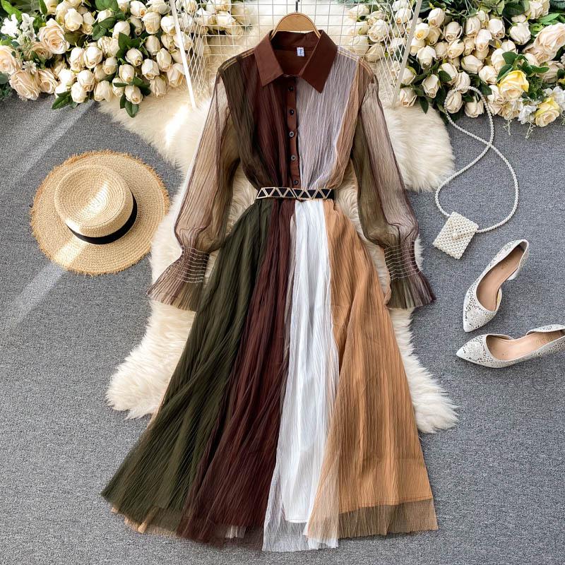 Trending Brown Net Dress - 24th Spoke