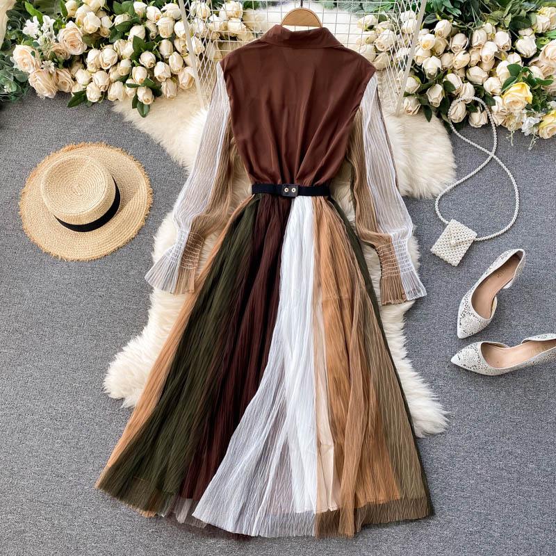 Trending Brown Net Dress - 24th Spoke