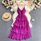 Ellie Pleated Ruffle Dress - 24th Spoke
