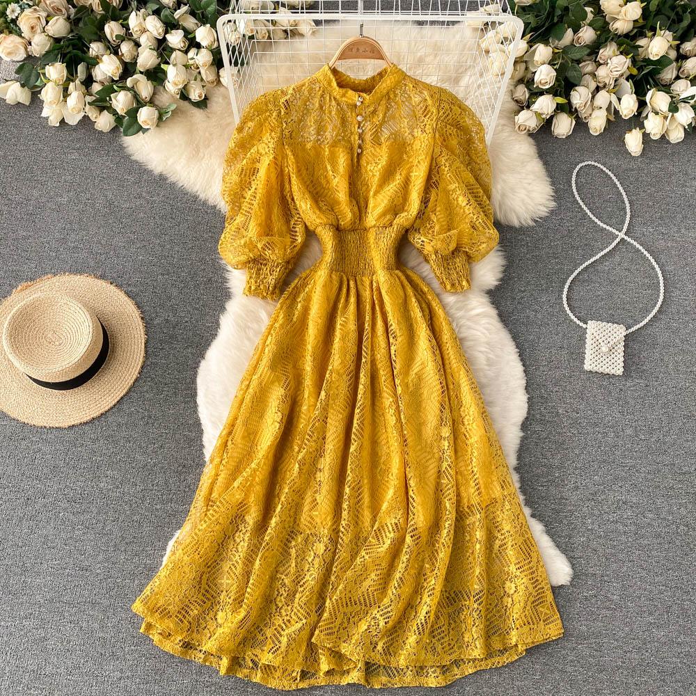 Helen Puff Sleeve Lace Dress - 24th Spoke