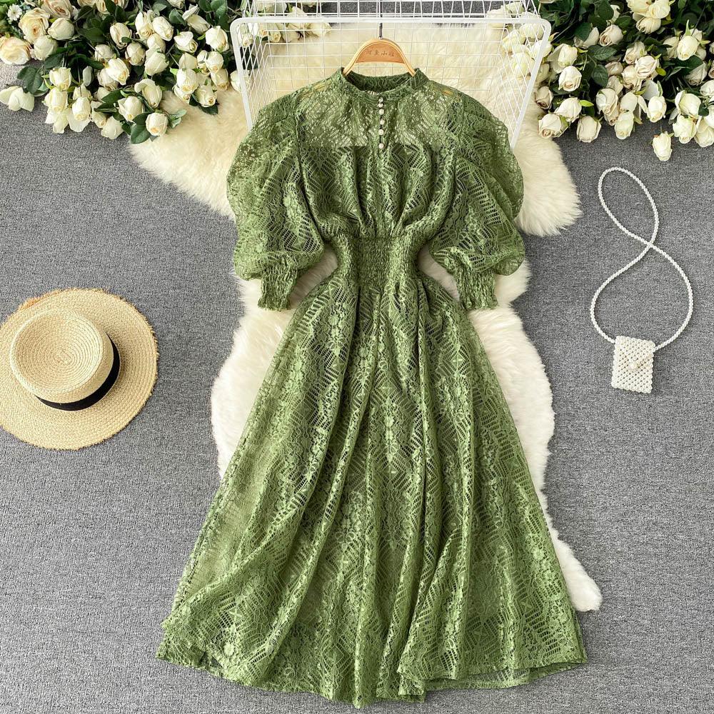 Helen Puff Sleeve Lace Dress - 24th Spoke