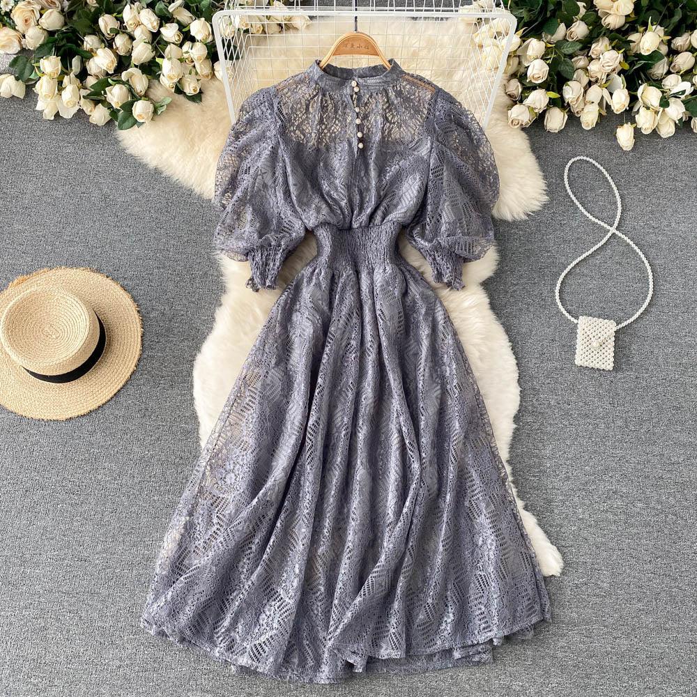 Helen Puff Sleeve Lace Dress - 24th Spoke