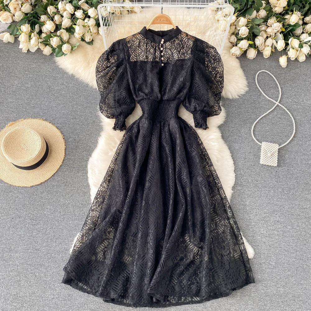 Helen Puff Sleeve Lace Dress - 24th Spoke