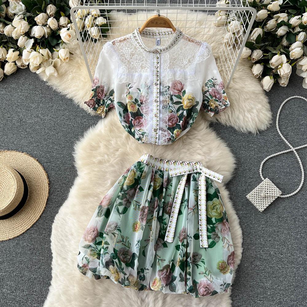 Jasmine Lace Detail Two Piece Set - 24th Spoke