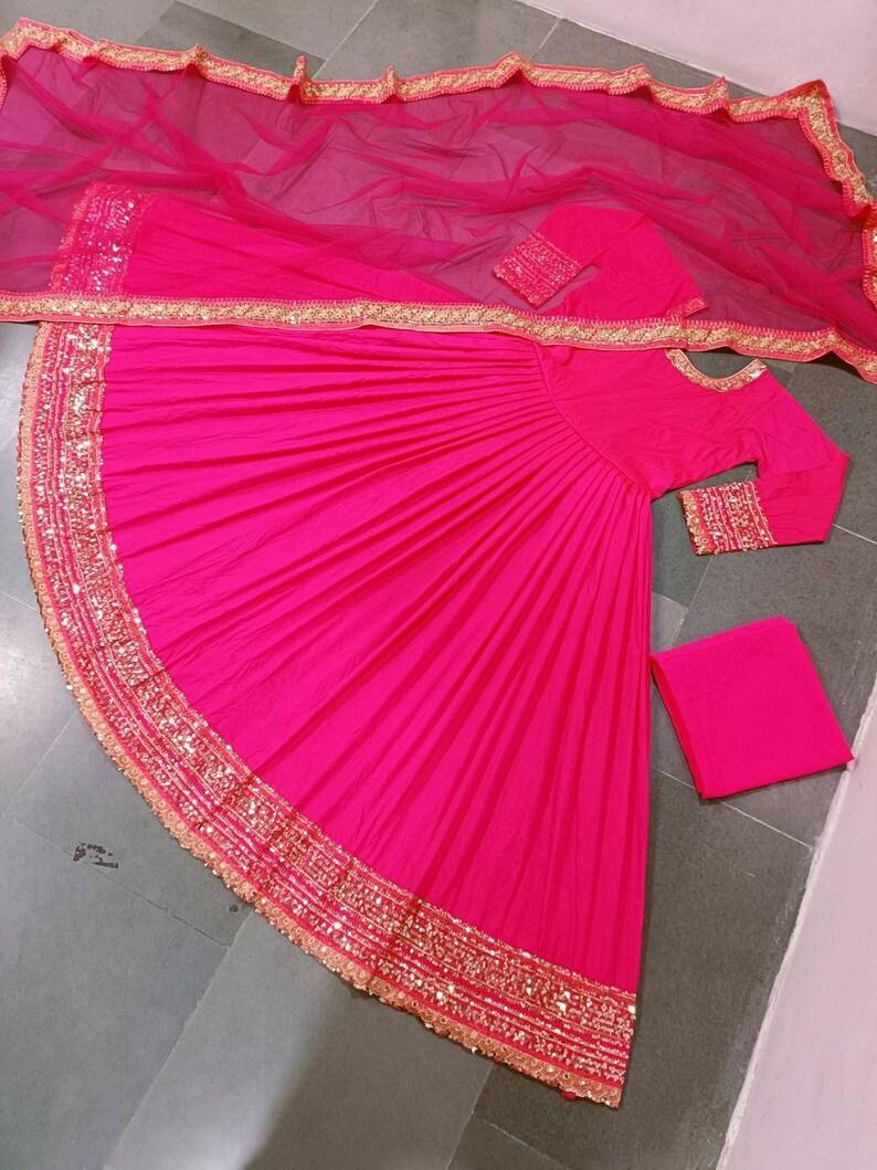 Deepika Pink Anarkali Gown,Alia Pink Anarkali - 24th Spoke