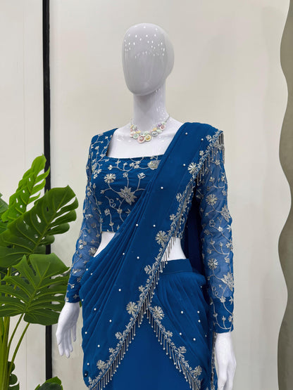 Prestitched Ready to wear Lehenga Saree