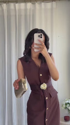 Christina Summer Midi Dress With Belt