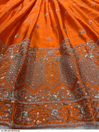 Trending Orange Flared Lehenga for haldi ,wedding and festive wear