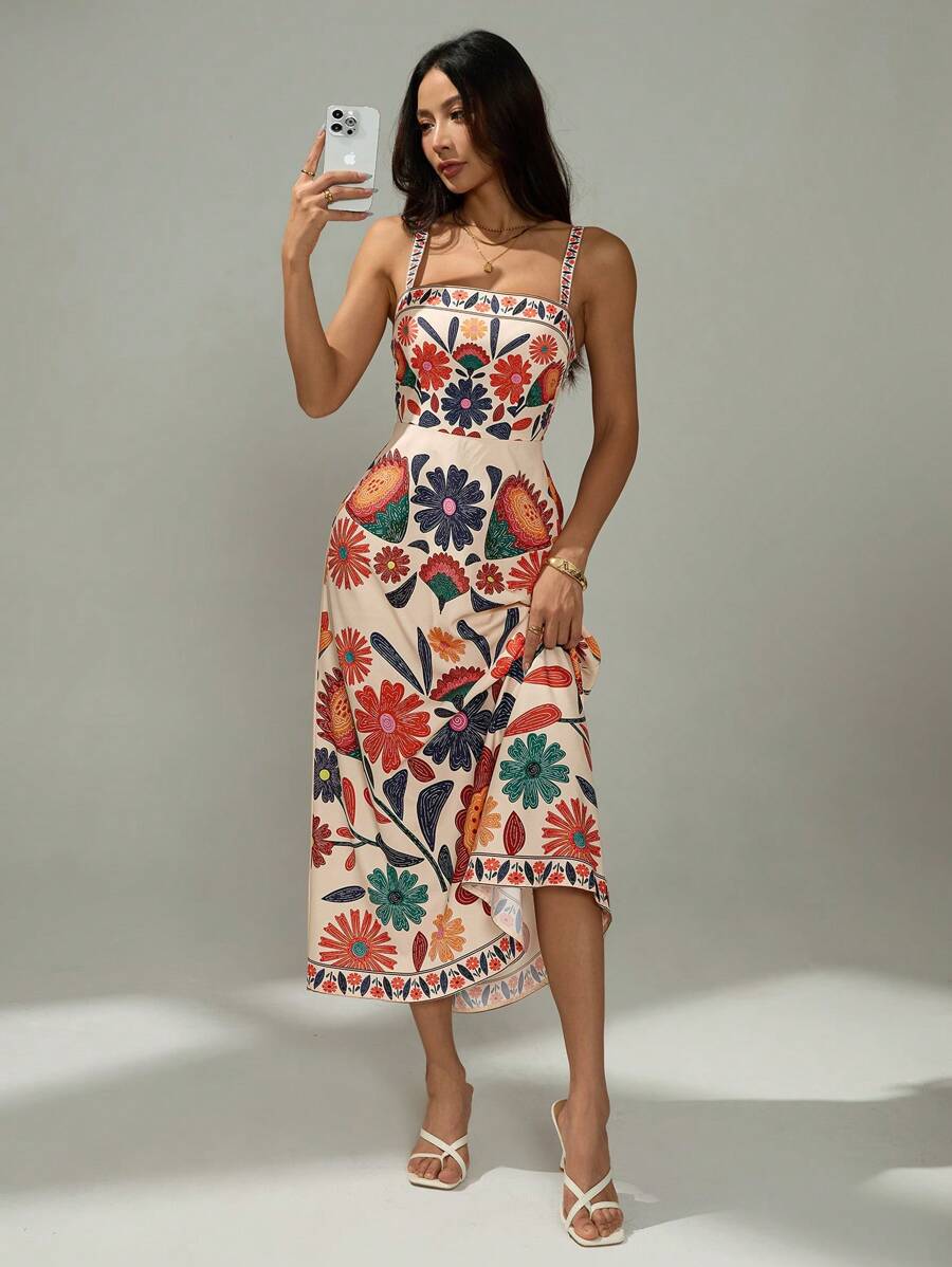 Sienna Summer Vacation Printed Dress