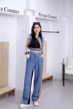 Milena Summer Two Piece Denim Set