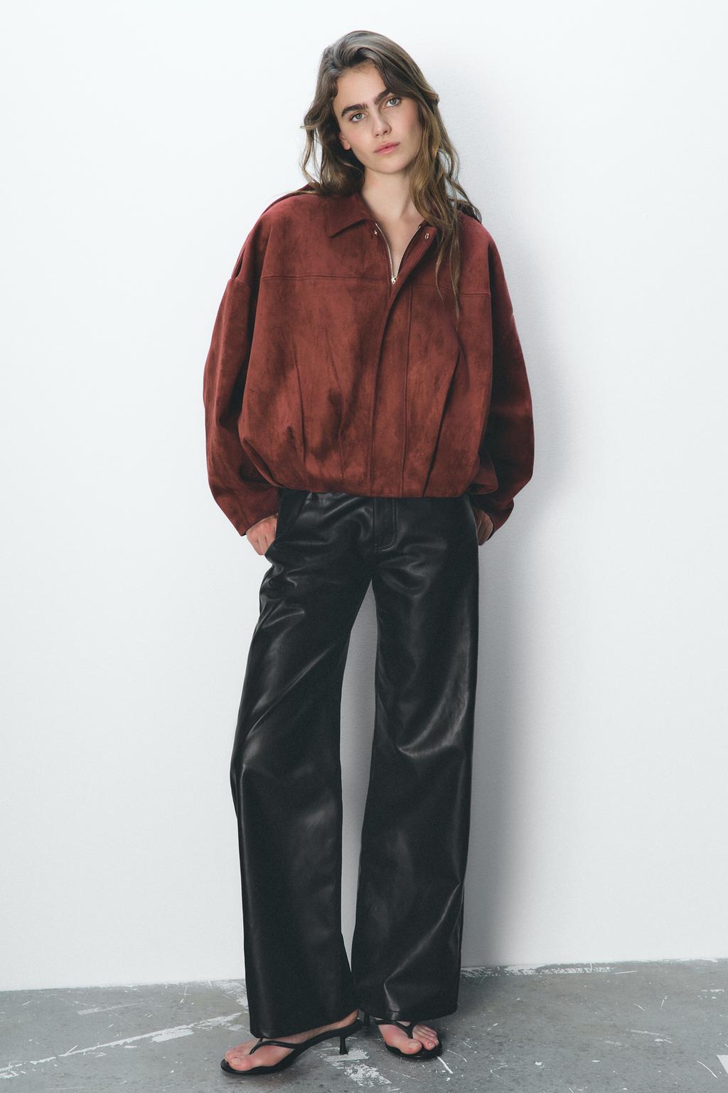 Eva Winter Zara Suede Bomber Jacket