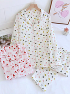 Summer Heart Pure Cotton Pajamas Set