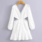 Michele Summer Retro V Neck Dress - 24th Spoke