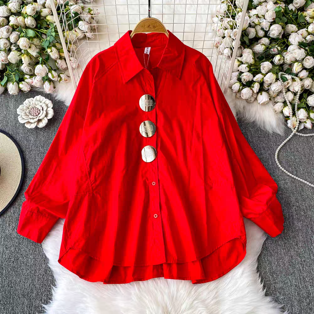 Jennifer Summer Stylish metal Button Shirt - 24th Spoke