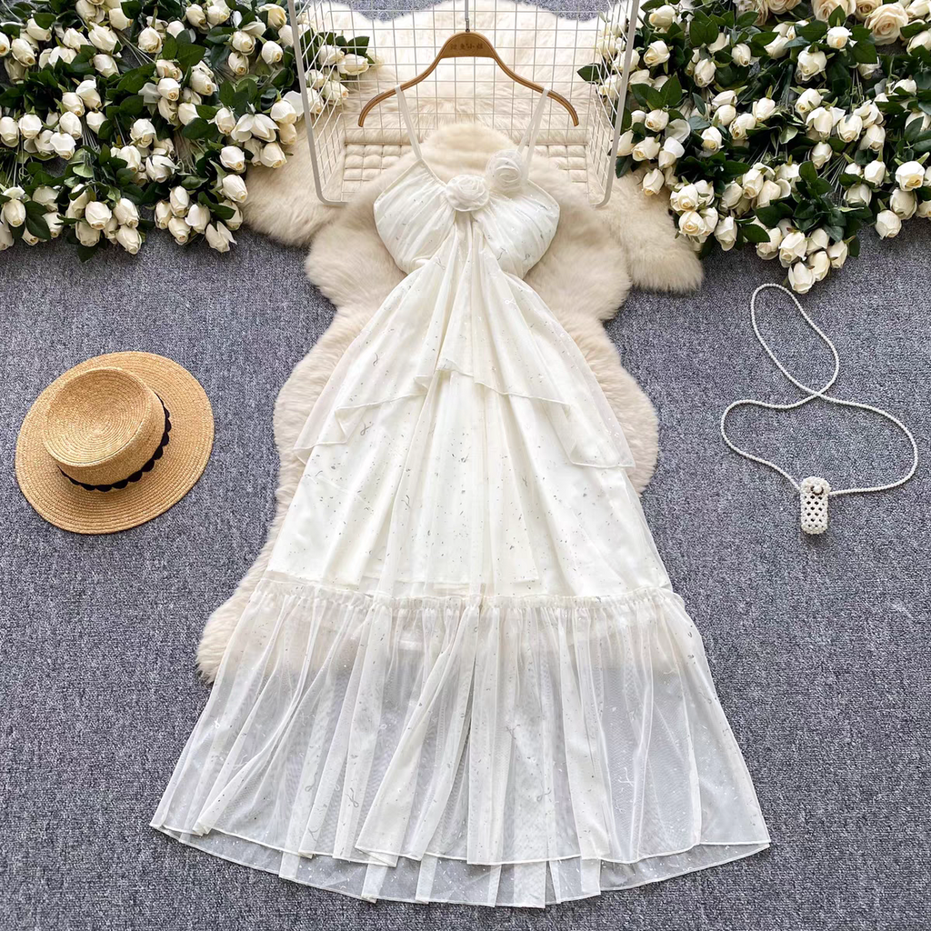 Ana Summer Luxury Mesh Long Dress