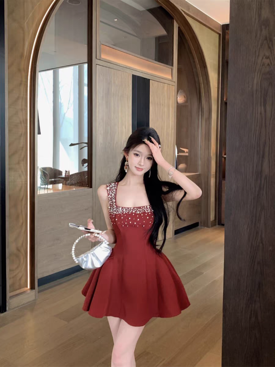 Victoria Summer A Line Party Pearl Dress