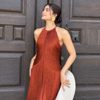 Katherine Choker Tassel Dress