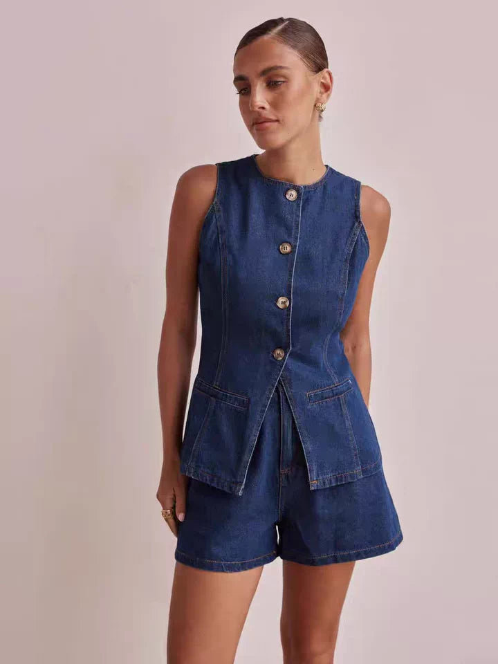 Natalie Summer Denim Coord Set