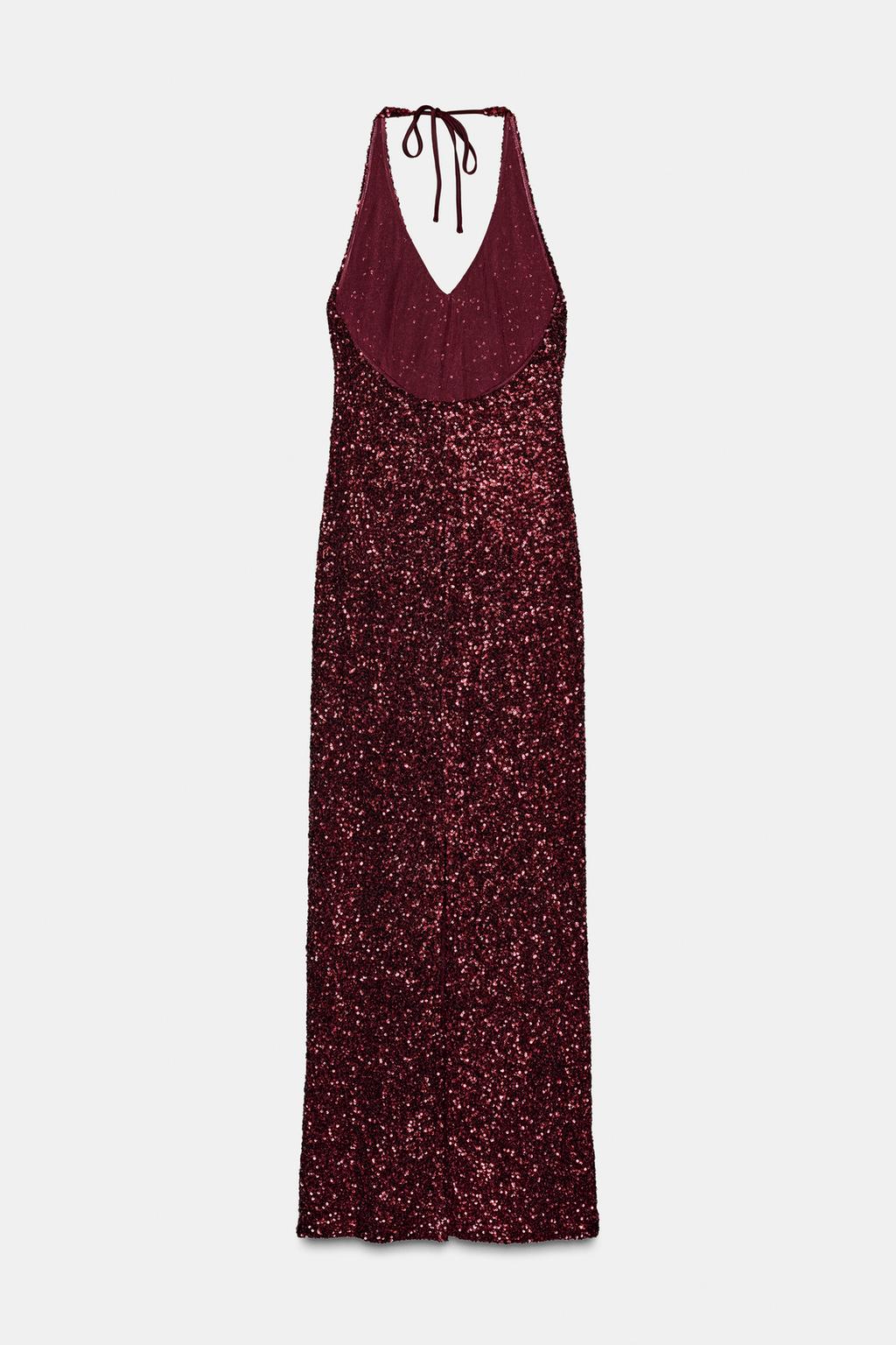 Claire Sequins V Neck Dress