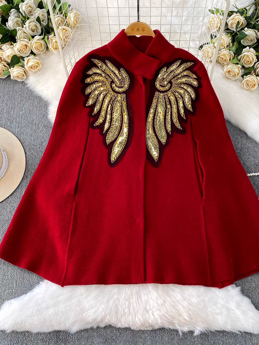 Jennifer Winter Shawl Cape Top - 24th Spoke