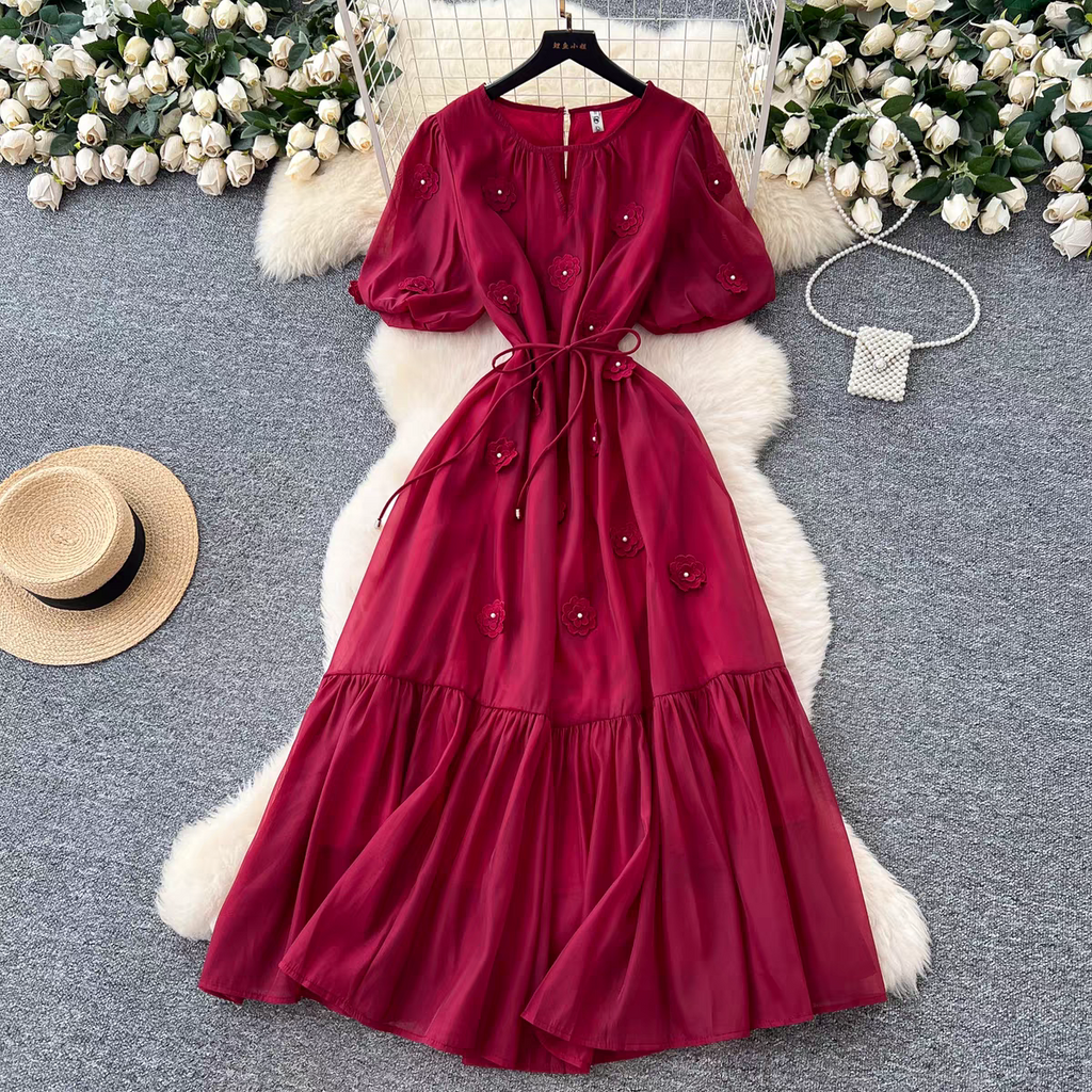 Marissa Summer Luxury Mesh Long Dress